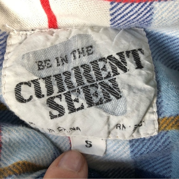 VTG Be In The Current Seen 80s 90s Full Length Lined Denim Trench Retro Vintage - Picture 3 of 9